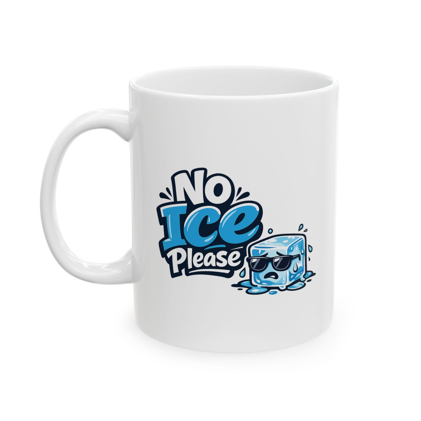 Ice Cube Graphic Mug — 100% Pure Chill Ceramic Coffee Cup